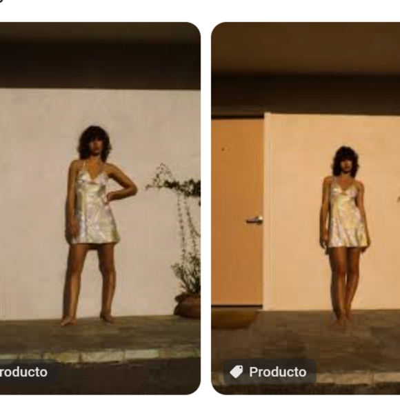 ZARA SATIN EFFECT MINI DRESS - Picture 7 of 7